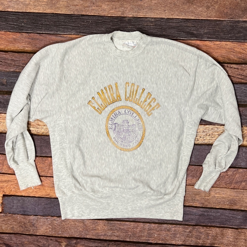 Vintage 90s Elmira College New York State NCAA 1990s Crewneck Sweatshirt
